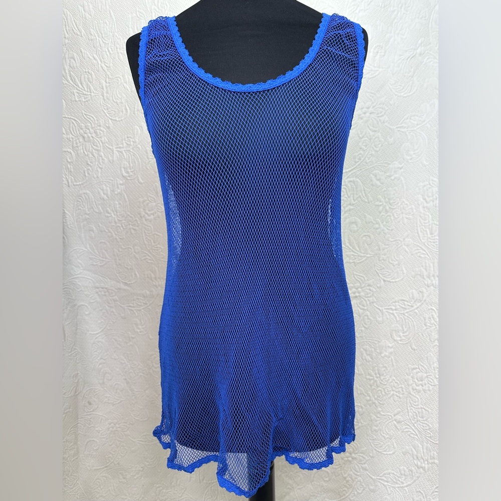 Guy Laroche VTG Mesh Fishnet Tank Dress